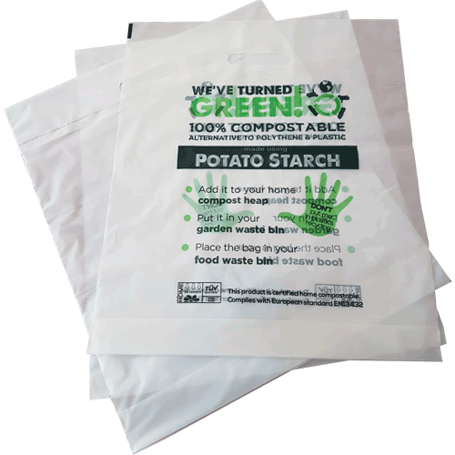 GREENER WALKER 25% Extra Thick Compostable Trash Bags, 1.6 Gallon-120Bags,  ASTM D6400 BPI Biodegradable