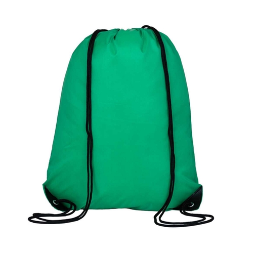 Green Printed Fabric Drawstring Bag