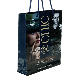 Black Luxury Rope Handled Bag