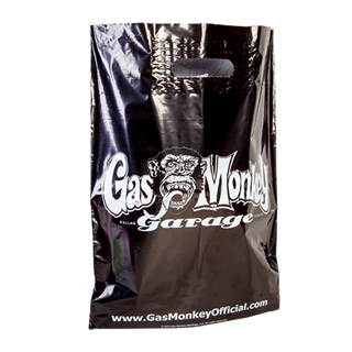 Flood Printed Black Carrier Bag Flood Printed Black Carrier Bag