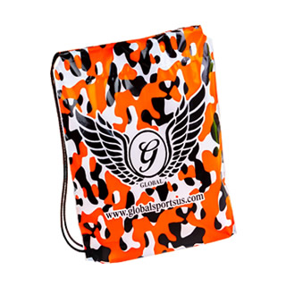 Patterned Polythene Duffle Carrier Bag Patterned Polythene Duffle Carrier Bag