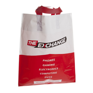 Two Colour Flexiloop Handle Carrier Bag Two Colour Flexiloop Handle Carrier Bag