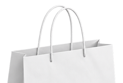 White twisted handle paper bag