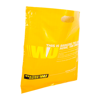 Yellow Custom Plastic Carrier Bag Yellow Custom Plastic Carrier Bag