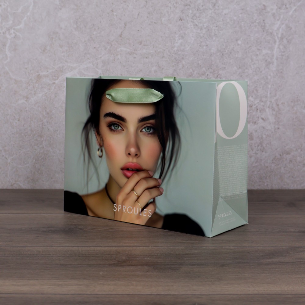 Laminated White Gift Bag