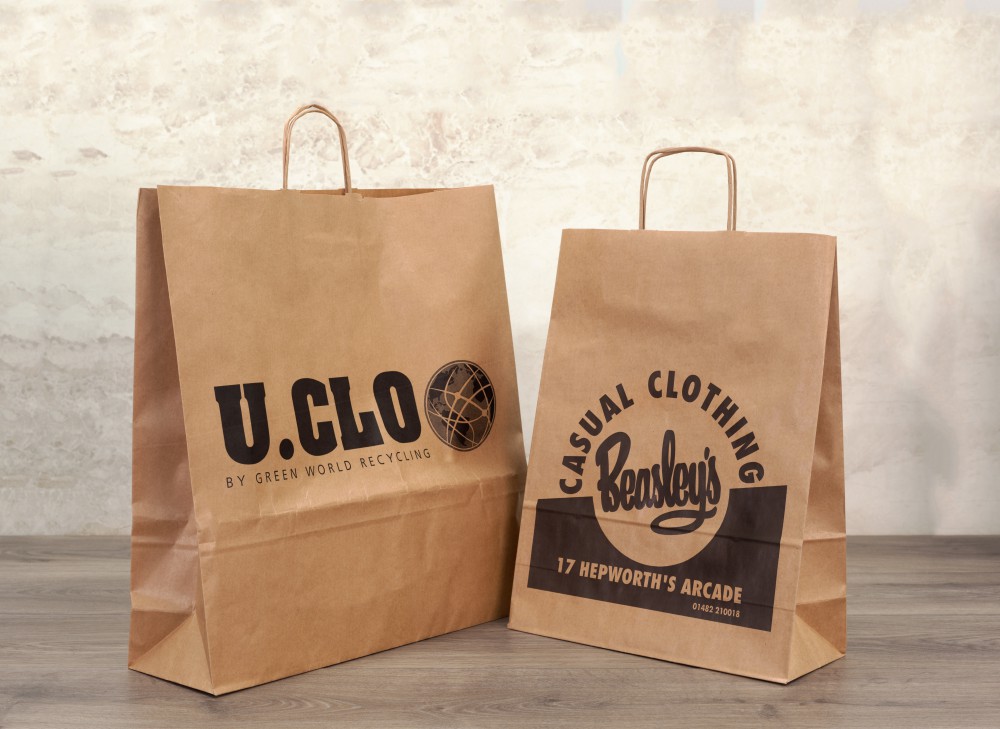 Single Colour Paper Carrier Bag