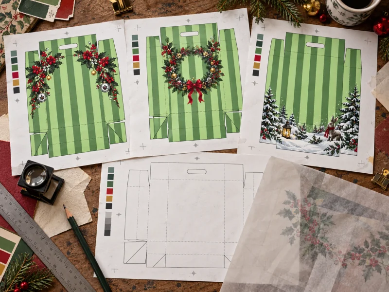 Christmas packaging artwork design example