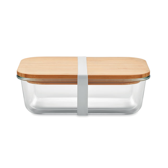 Glass lunchbox with bamboo lid