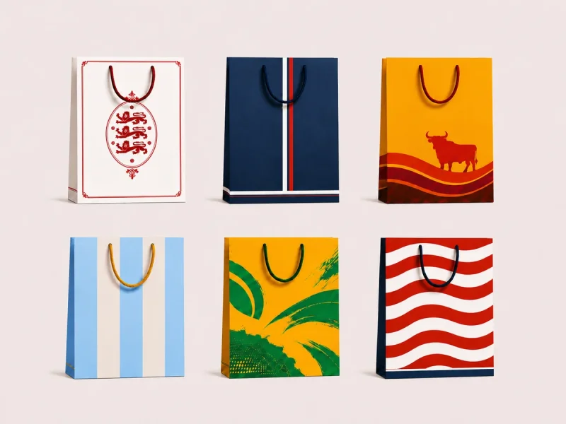 World cup nations reimagined as carrier bags
